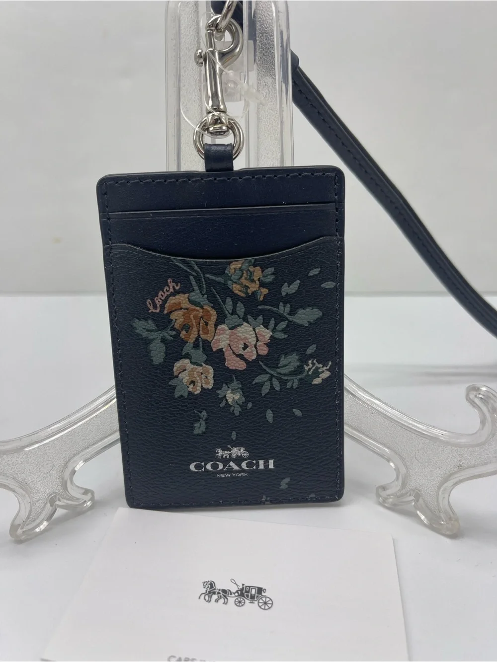Coach Mini Skinny Crossgrain Leather Id Card Zip Closure Case M/Taupe NWT